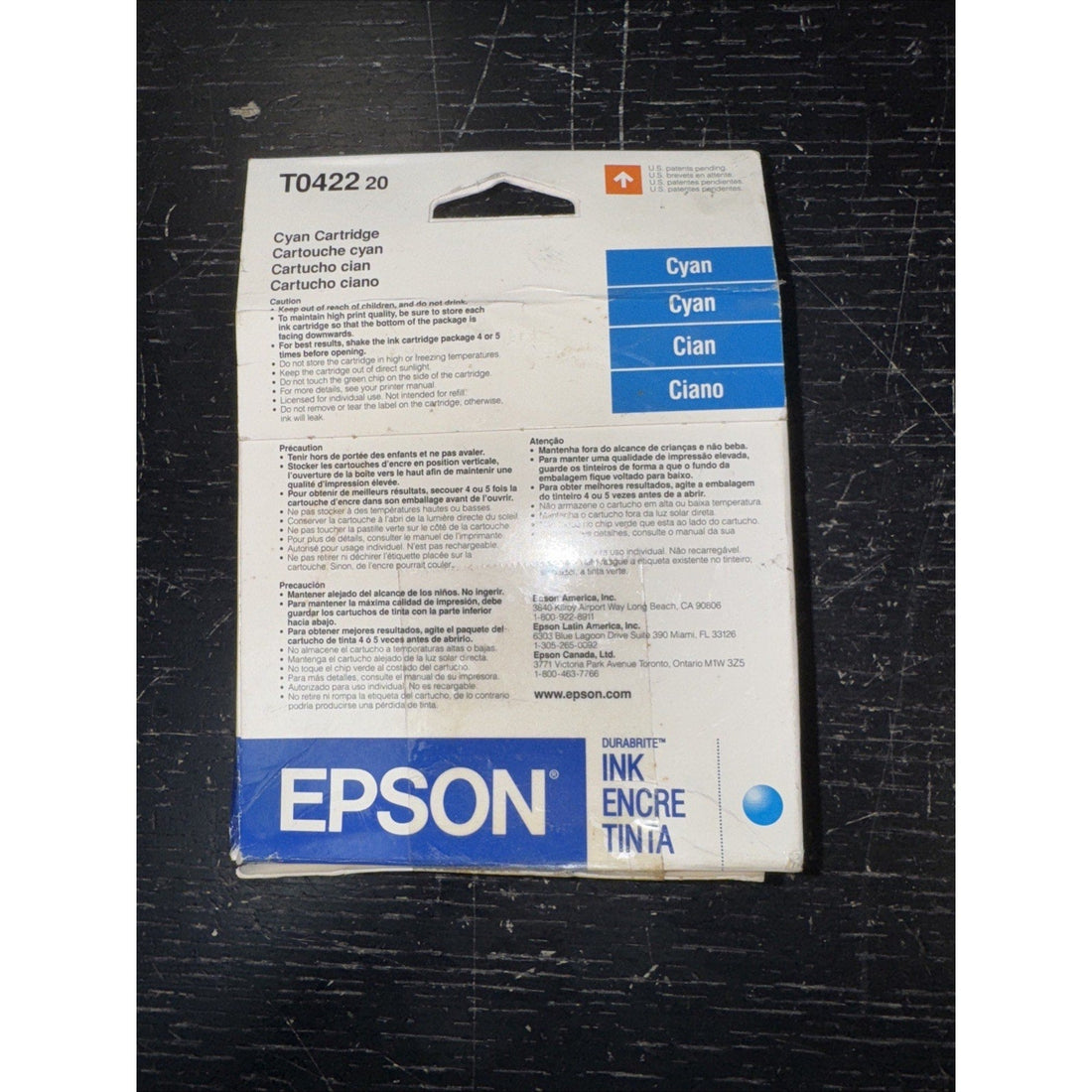 Epson T0422 Cyan Ink Cartridge (Exp. 2005)