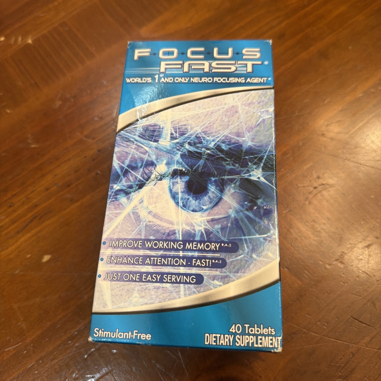 Focus Fast Brain Supplement, 39 Nootropics, Improve Memory , Caffeine Free 40-Ct