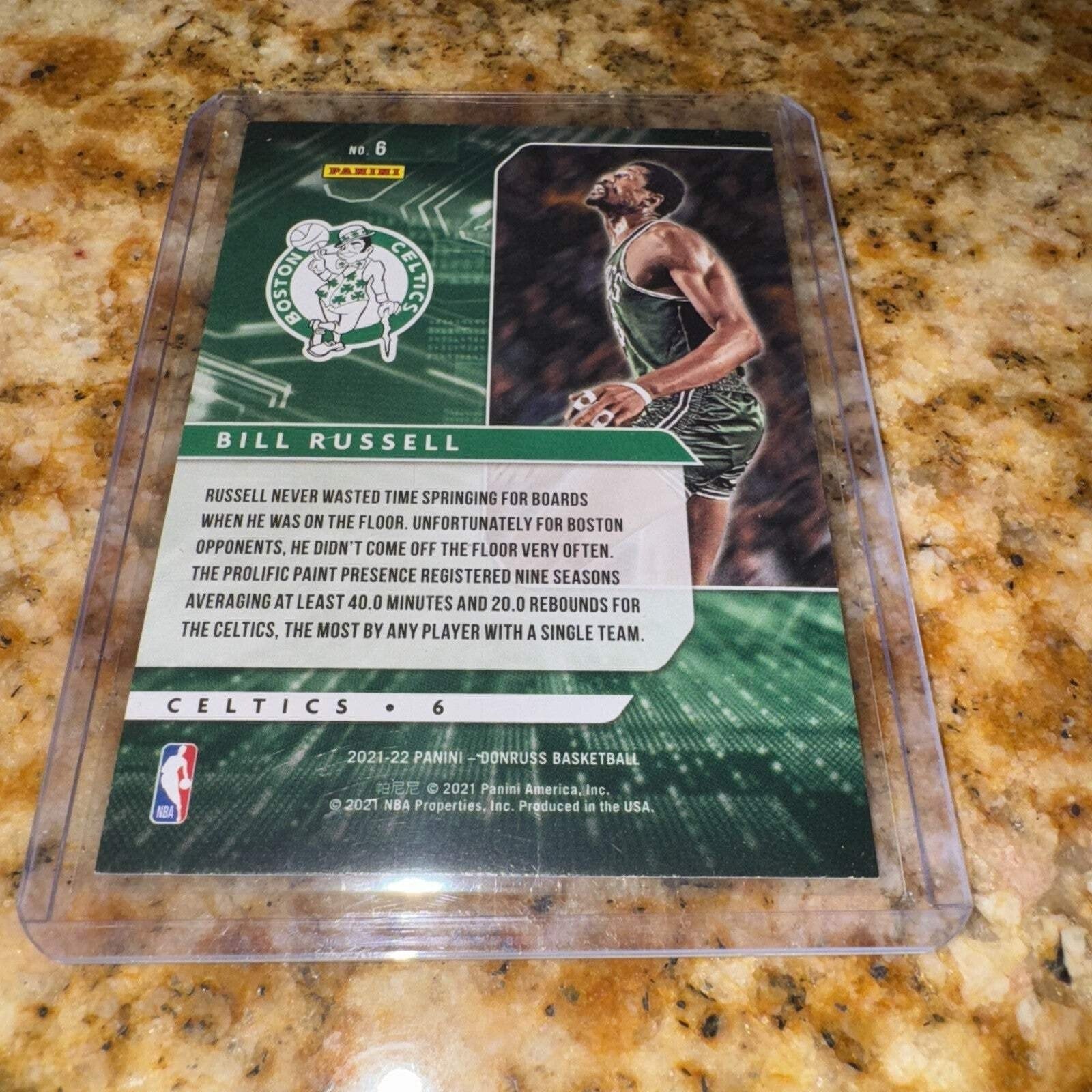 2021-22 Panini Donruss Power in the Paint #6 Bill Russell, Boston Celtics