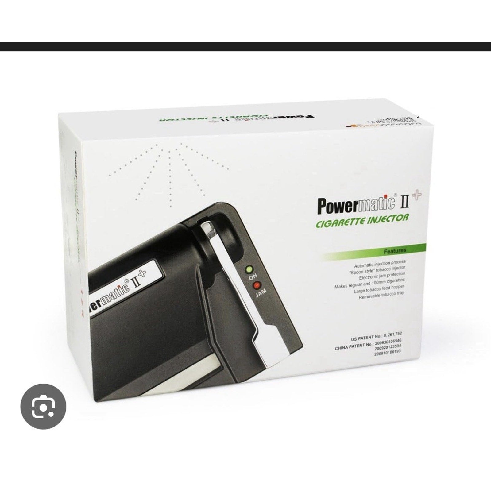 Powermatic II Plus Cigarette Injector Machine with Tube Cut Filter Tubes