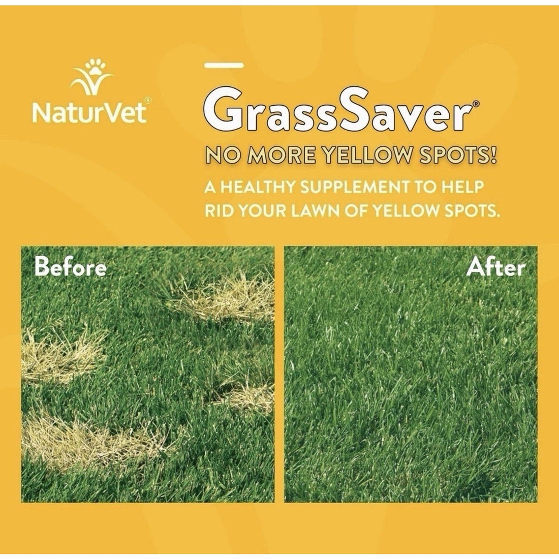 Case of 12 NaturVet GrassSaver Supplement for Dogs for Yellow Spots 120 Chews