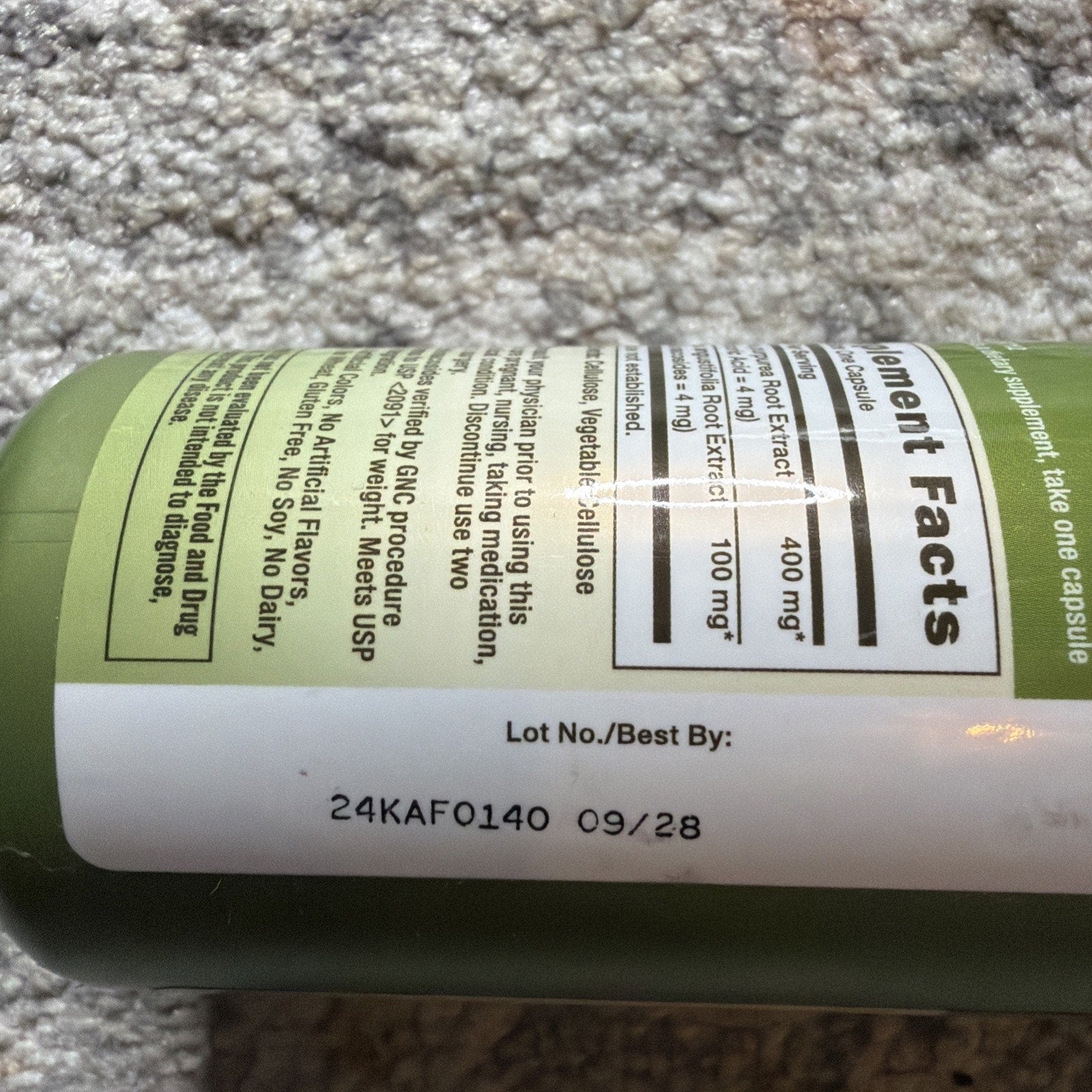GNC Herbal Plus Echinacea Extract 500 mg Herbal Supplement 100 Capsules Exp 9/28