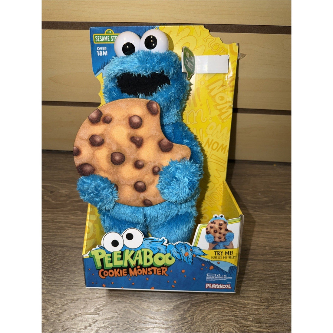Sesame Street Peekaboo Cookie Monster Talking 13-Inch Plush Toy for Toddlers