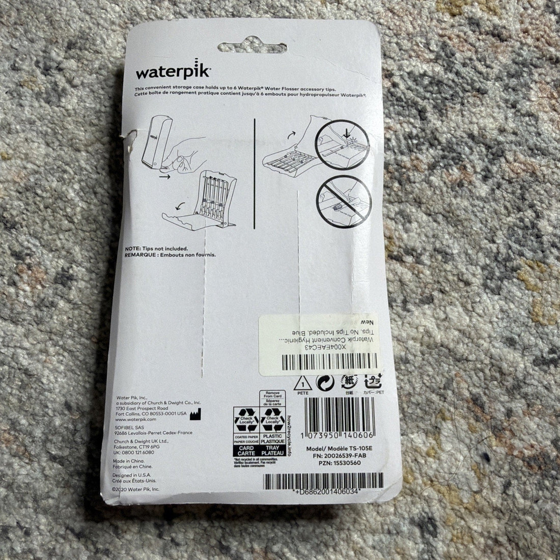 Waterpik Tip Storage Case (TS-105E)