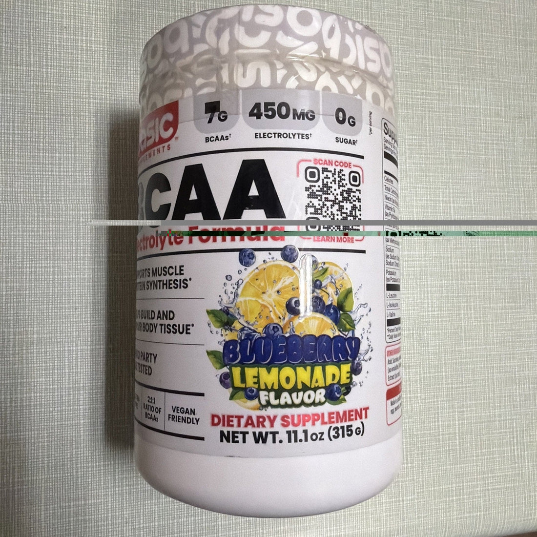 BCAA Electrolyte Formula - Blueberry Lemonade (30 Servings)BB 10/26