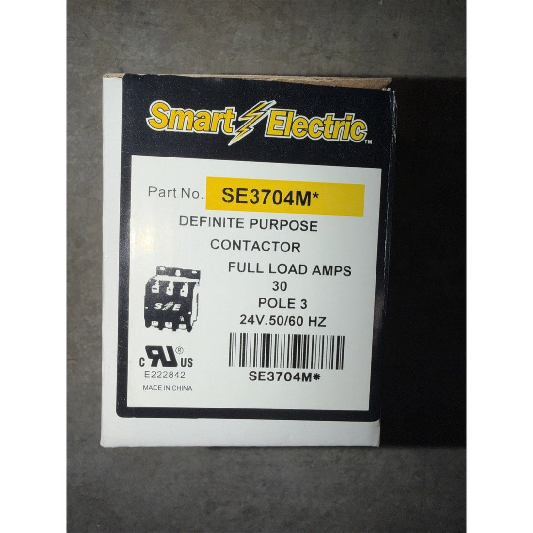 Smart Electric Definite Purpose Contactor, Part No. SE3704M