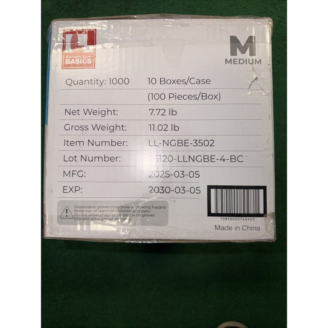 Synsafe 4 Mil Blue Nitrile Exam Gloves - 1000 Count, Latex & Powder Free. Medium