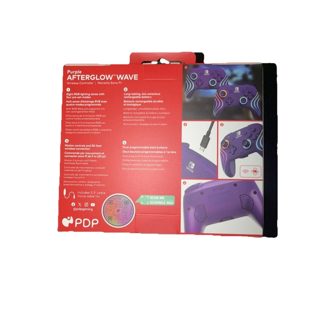 PDP Gaming Afterglow Wave Wireless Nintendo Switch Pro Controller