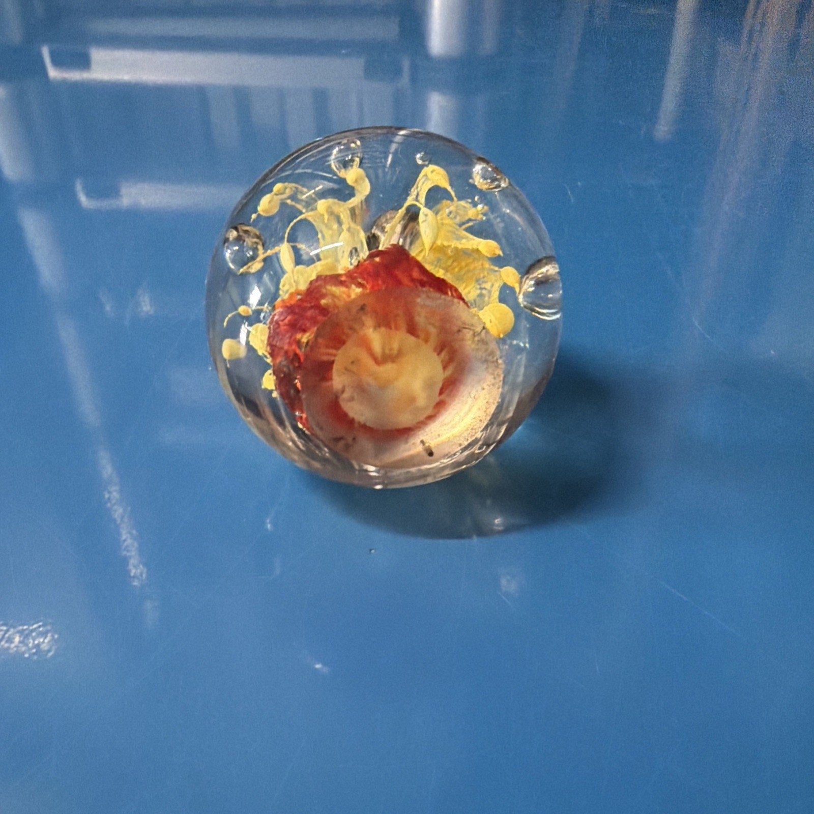 Vintage Art Glass Oval Paperweight