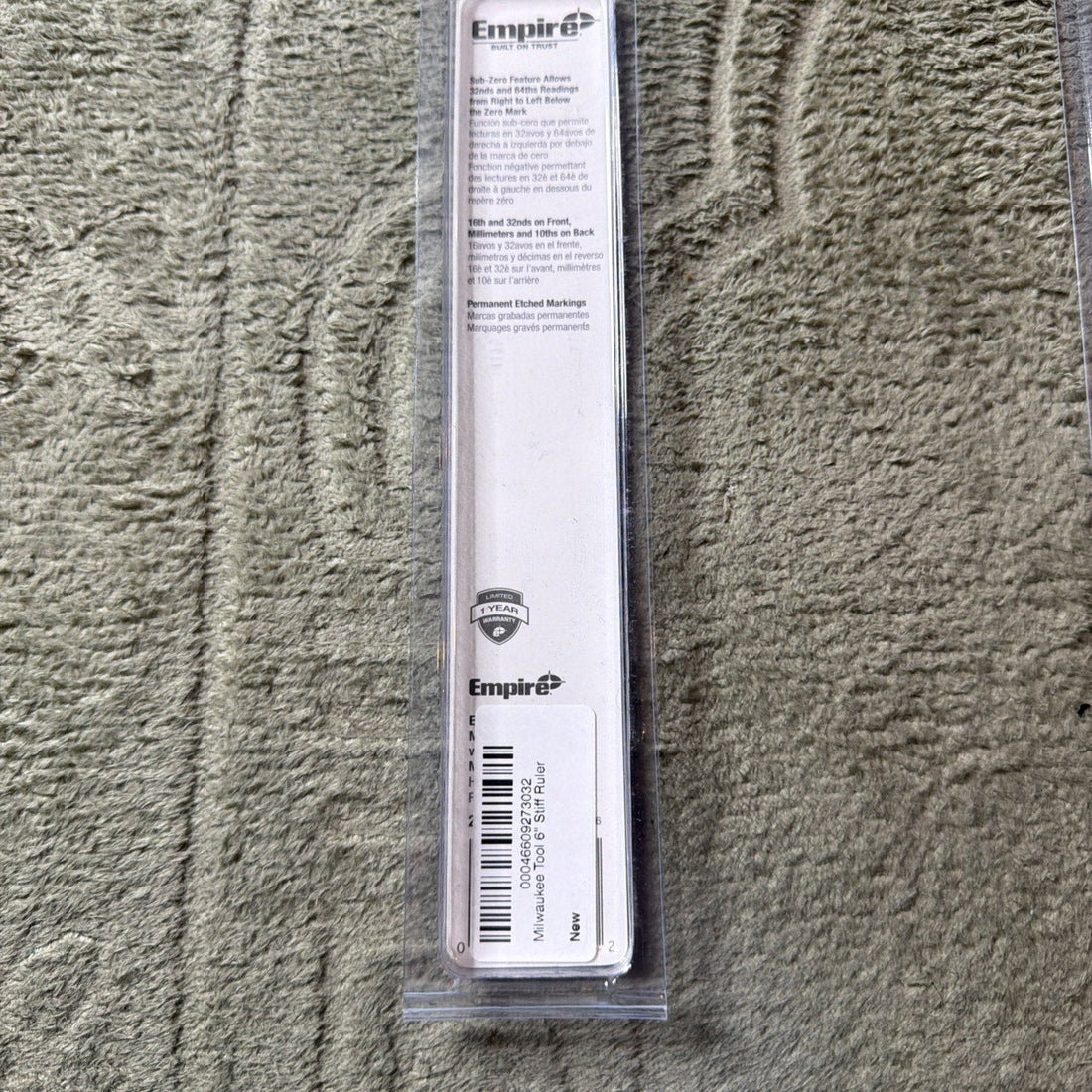 Empire 6" Tempered Stainless Steel Ruler