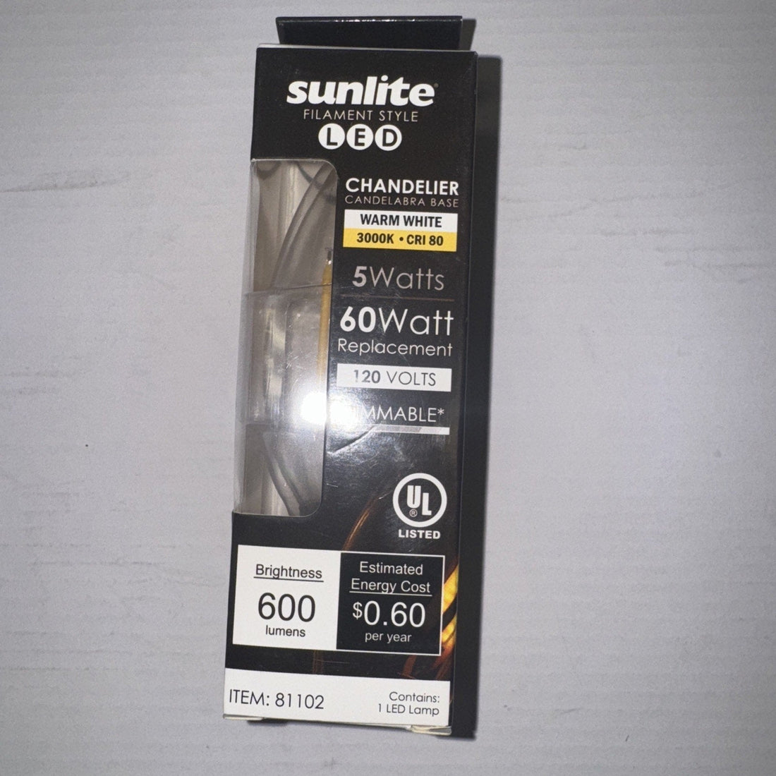 Sunlite Led Bulb 5watts 600 Lumens Warm White #81102