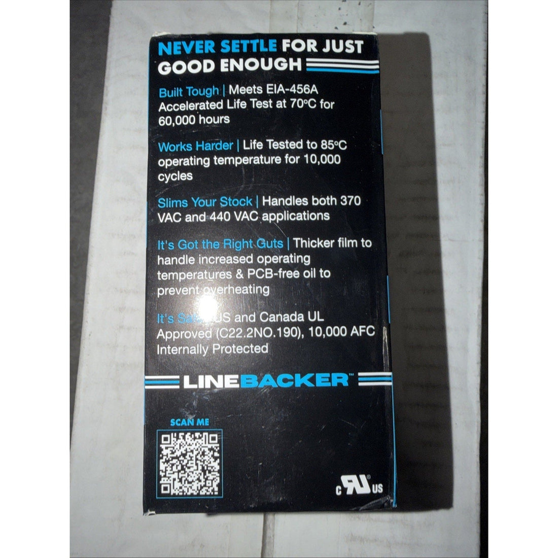 Linebacker LCD75+10X440R Dual Run Capacitor 75/10 MFD 440V Round