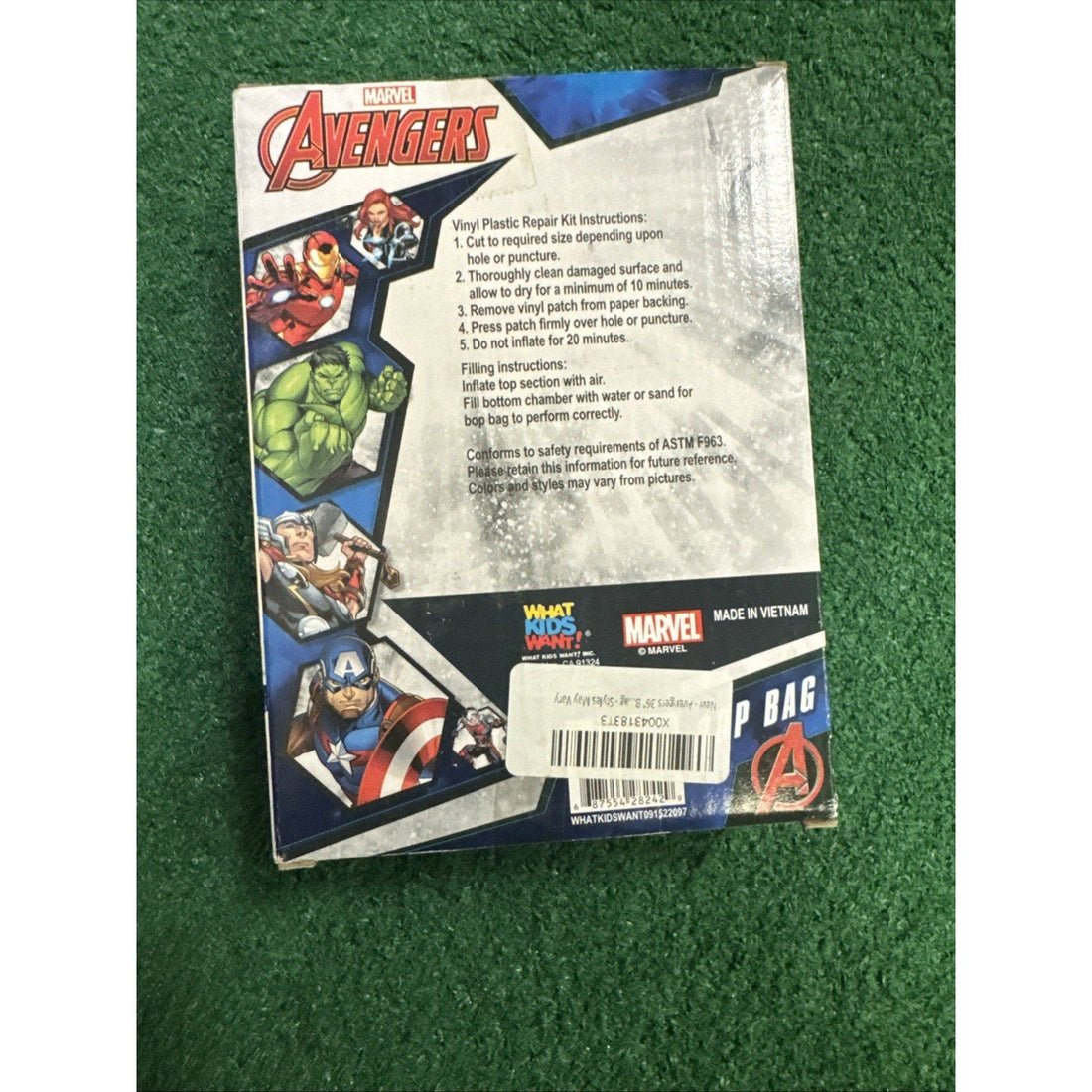 Marvel Avengers 34.5" Inflatable Bop Bag – Hulk, Iron Man, Captain America