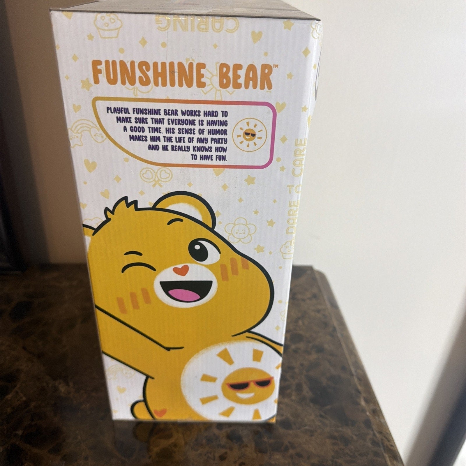 Care Bears Special Care Coin Funshine Bear Collectible Figure, Yellow