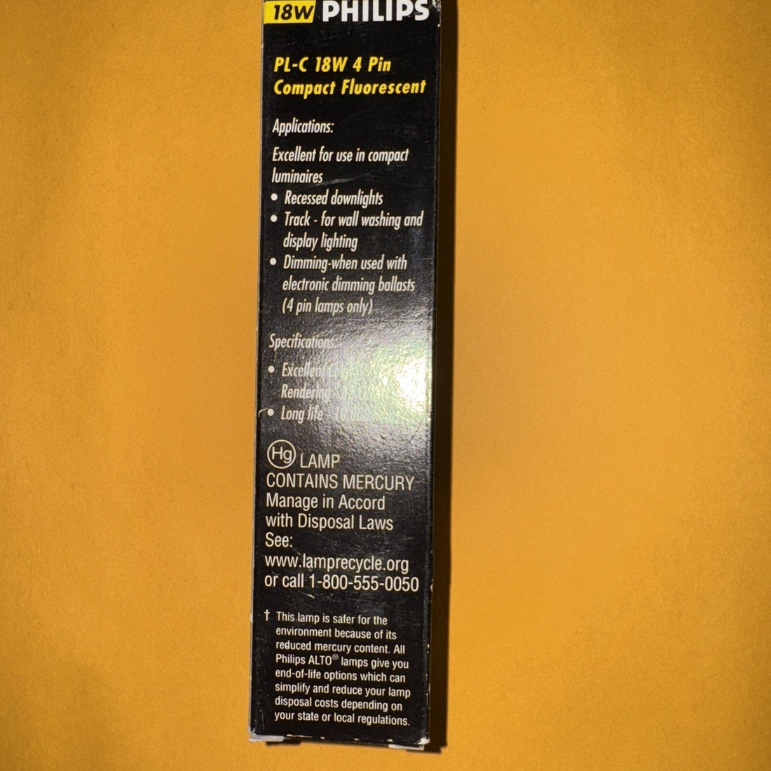 Philips PL-C 18W/827/4P Alto CFL Light Bulb (38329-9)