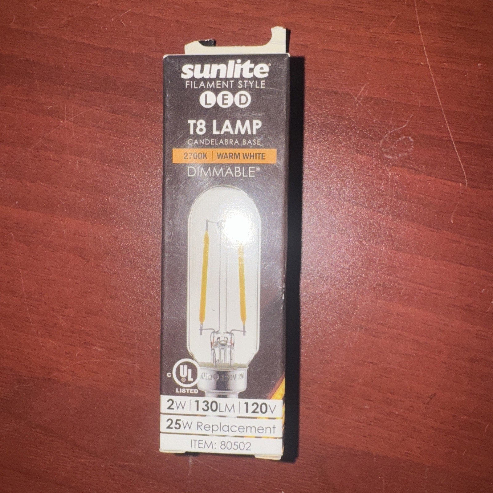 Sunlite 25 W T8 Bulb Lamp 130 Lumens 120v Item 80502