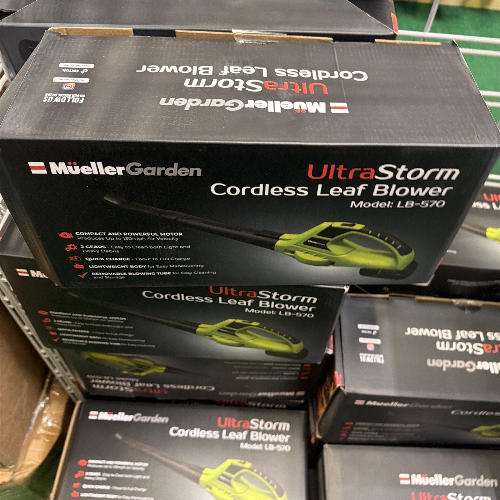Mueller UltraStorm Cordless Electric Leaf Blower, 140 MPH, 20V