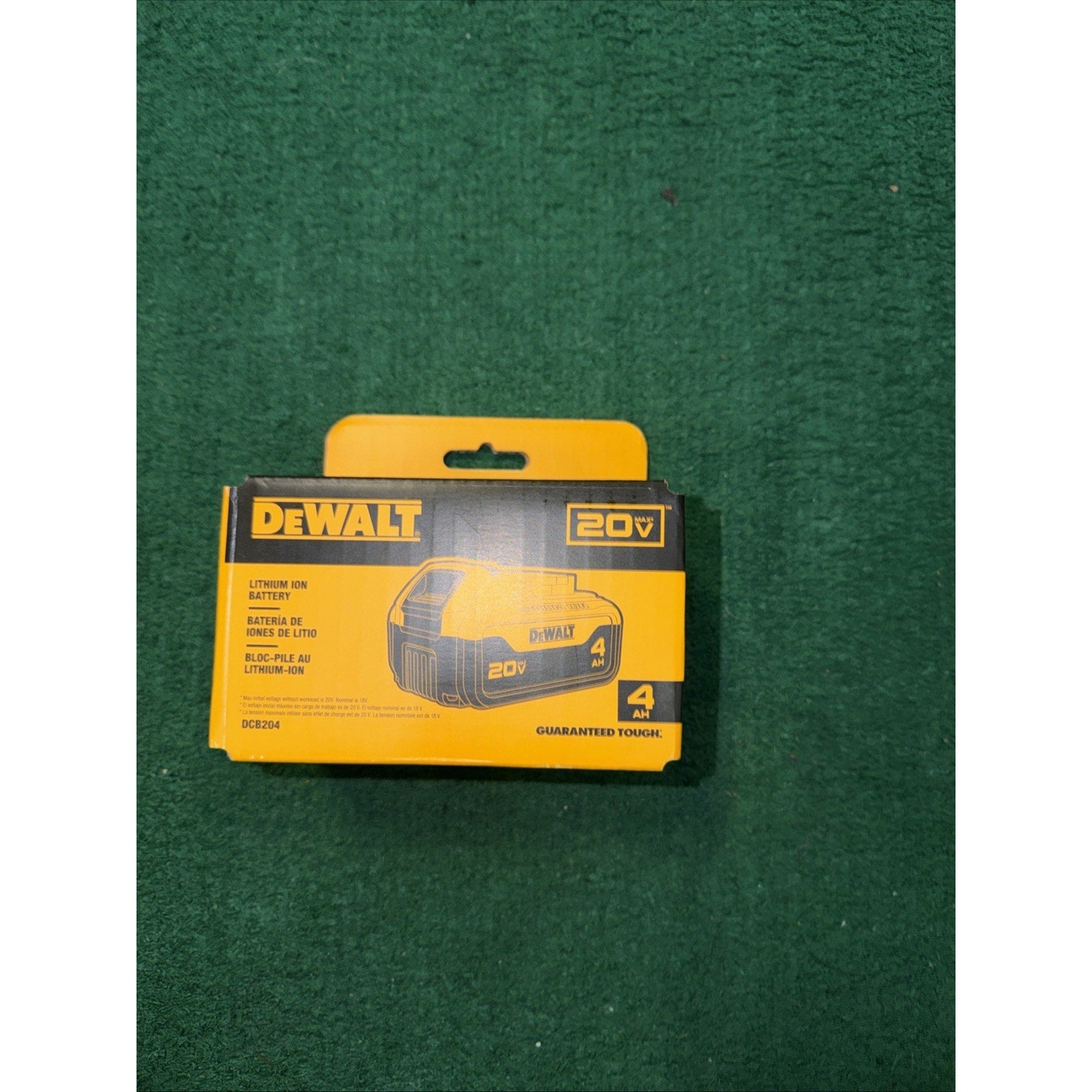 DEWALT DCB204 20V MAX XR 4Ah Lithium-Ion Battery Pack - Black/Yellow