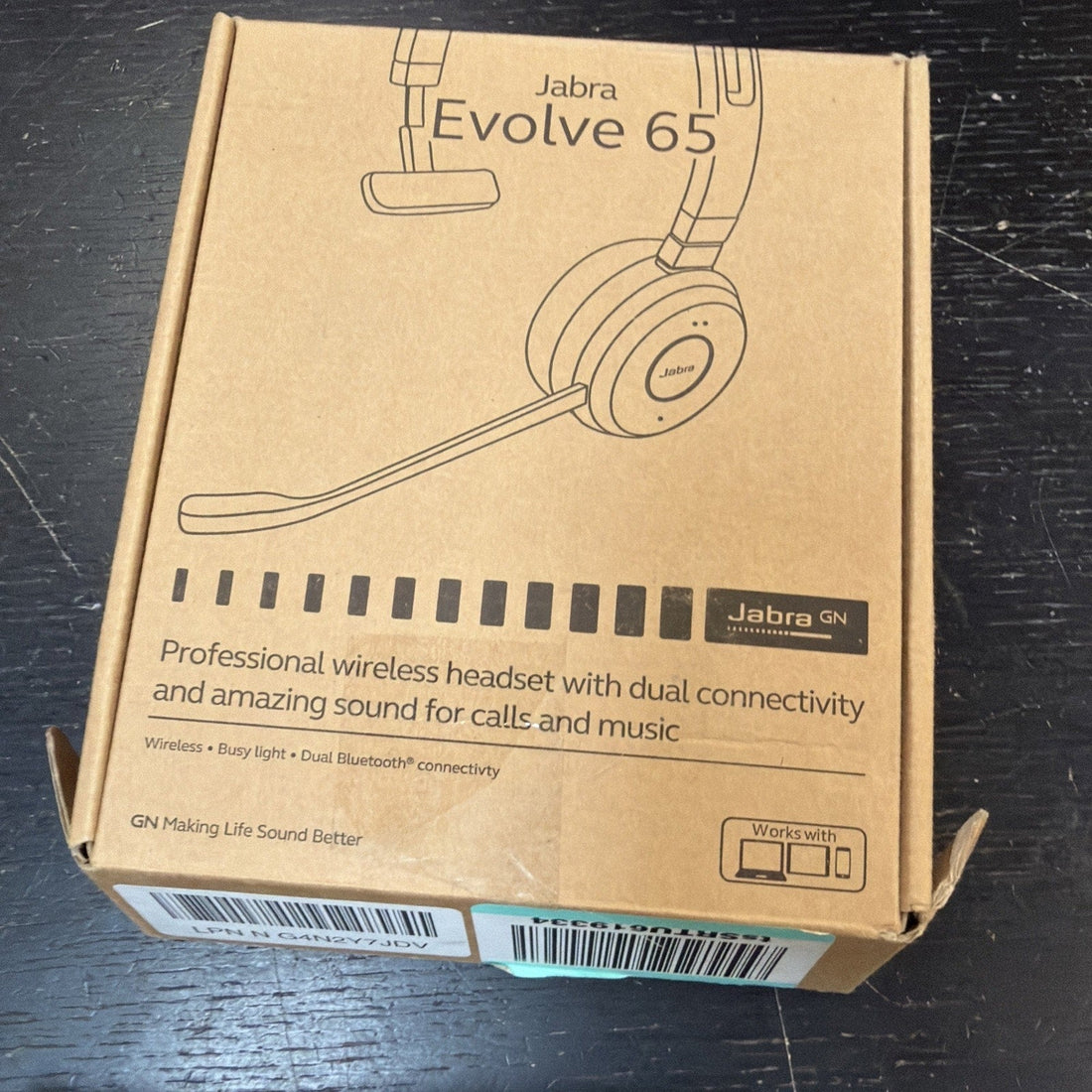Jabra Evolve 65 SE Mono Wireless Headset with Bluetooth and Noise Cancelling Mic