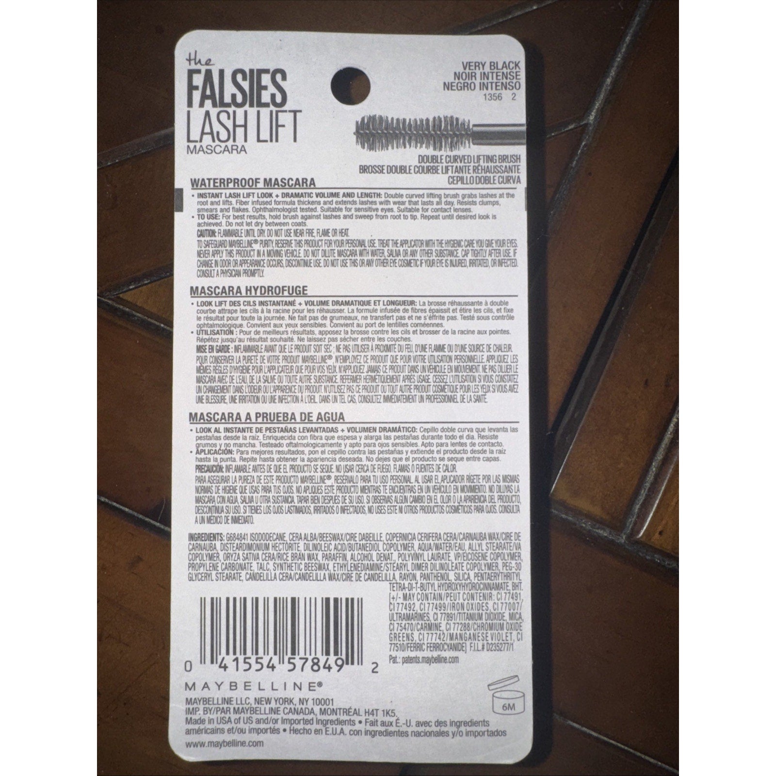 Maybelline New York Falsies Lash Lift Waterproof Mascara 0.29 oz 202 Very Black