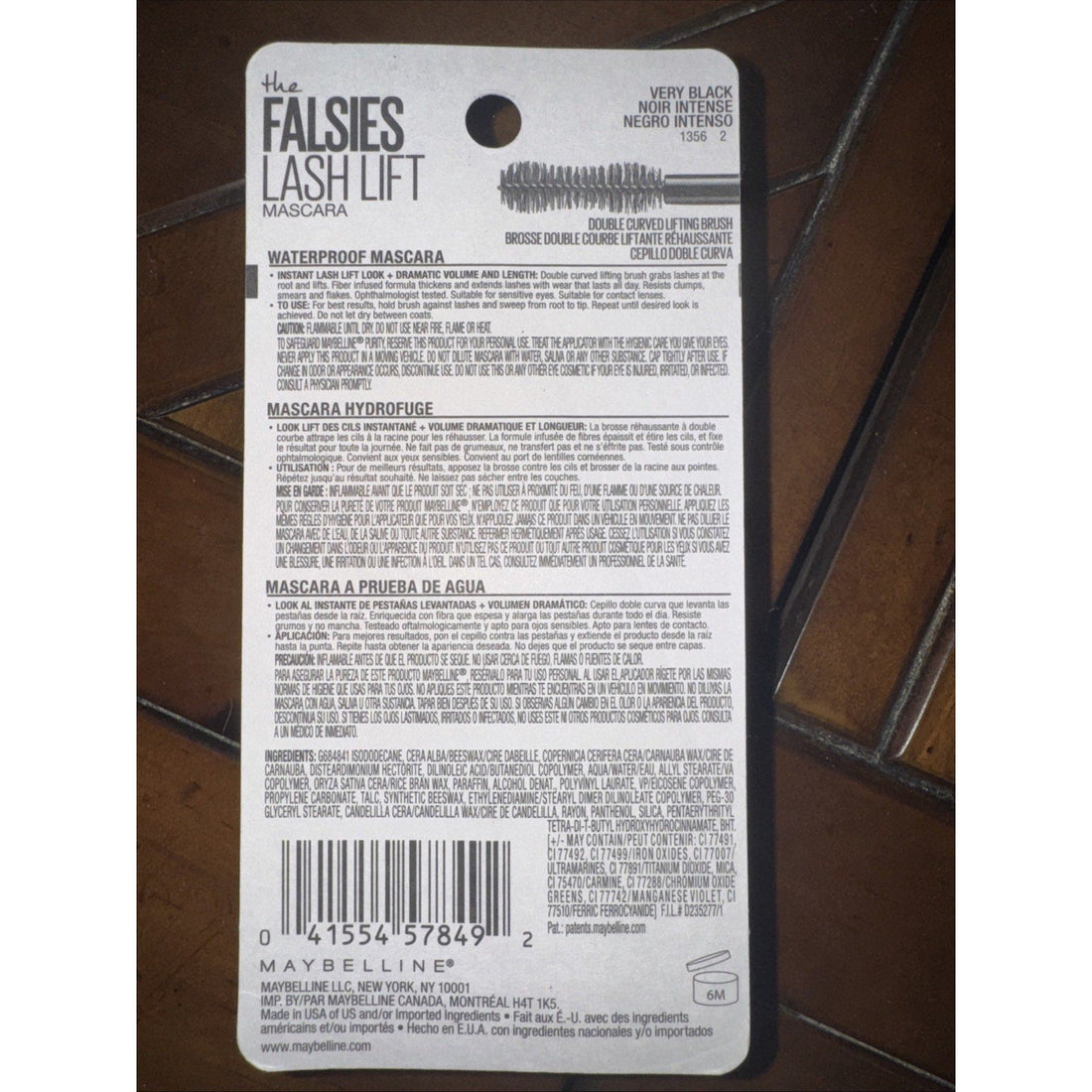 Maybelline New York Falsies Lash Lift Waterproof Mascara 0.29 oz 202 Very Black