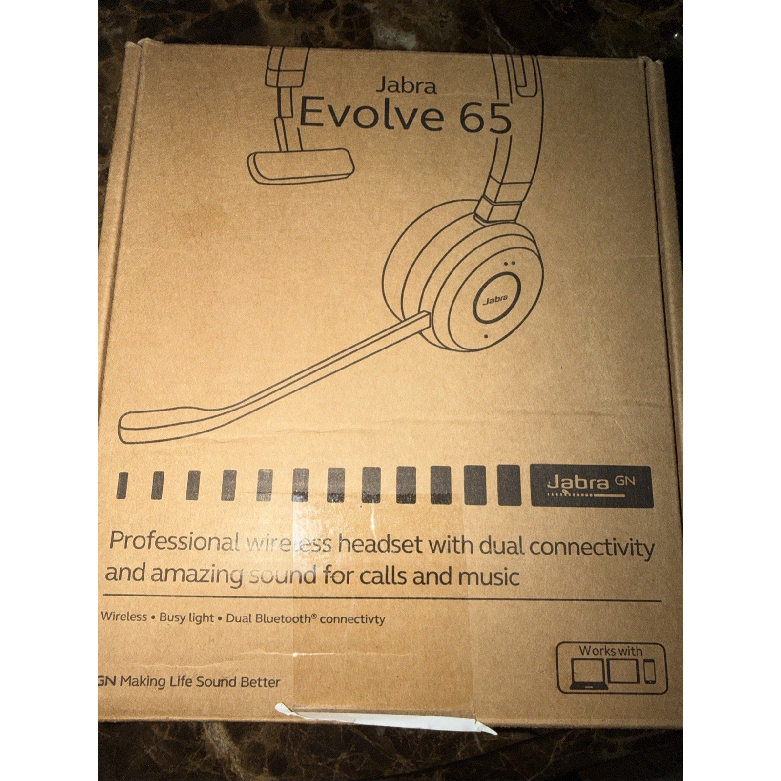 Jabra Evolve 65 SE Link380a MS Stereo - Bluetooth Headset - Black - Broken Mic