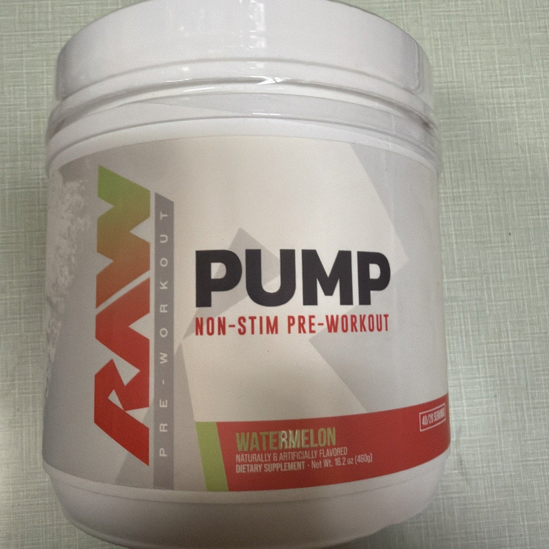 Raw Nutrition, Pump, Non-Stim, Watermelon, 16.2oz (460g) BB 09/26