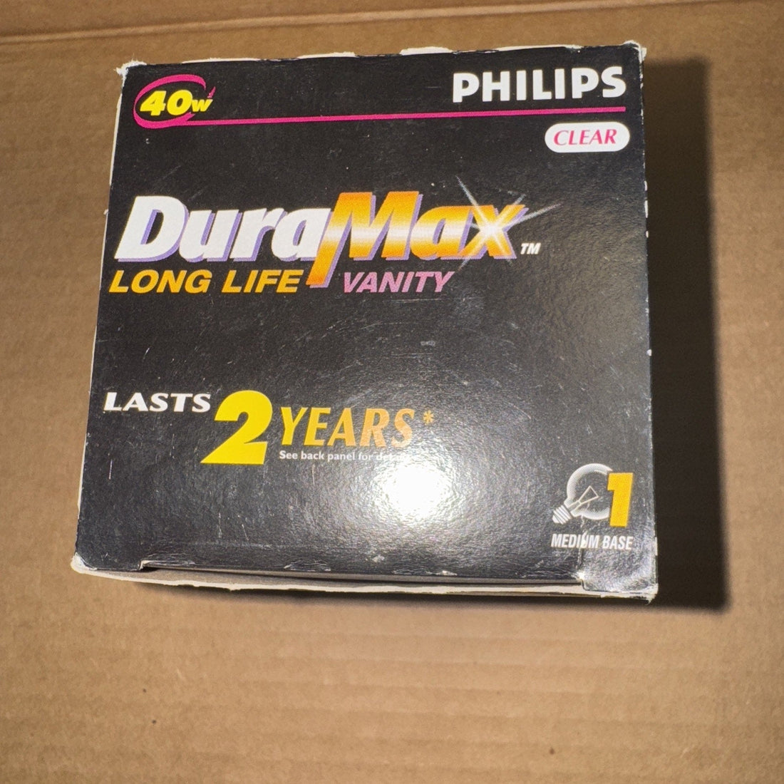 Philips Long Life 40W Vanity Light, Clear G25, Medium Base
