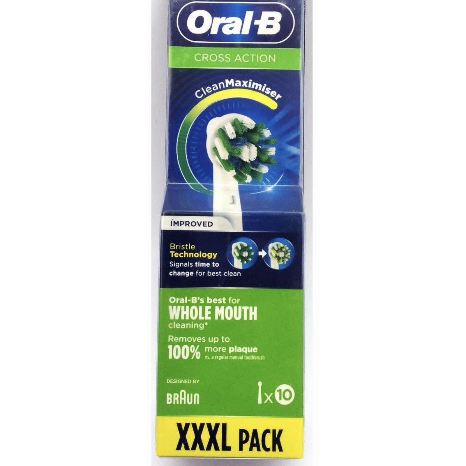 8x Oral B Cross Action Replacement Brush Heads XXXL Pack (10 heads)=80 Heads