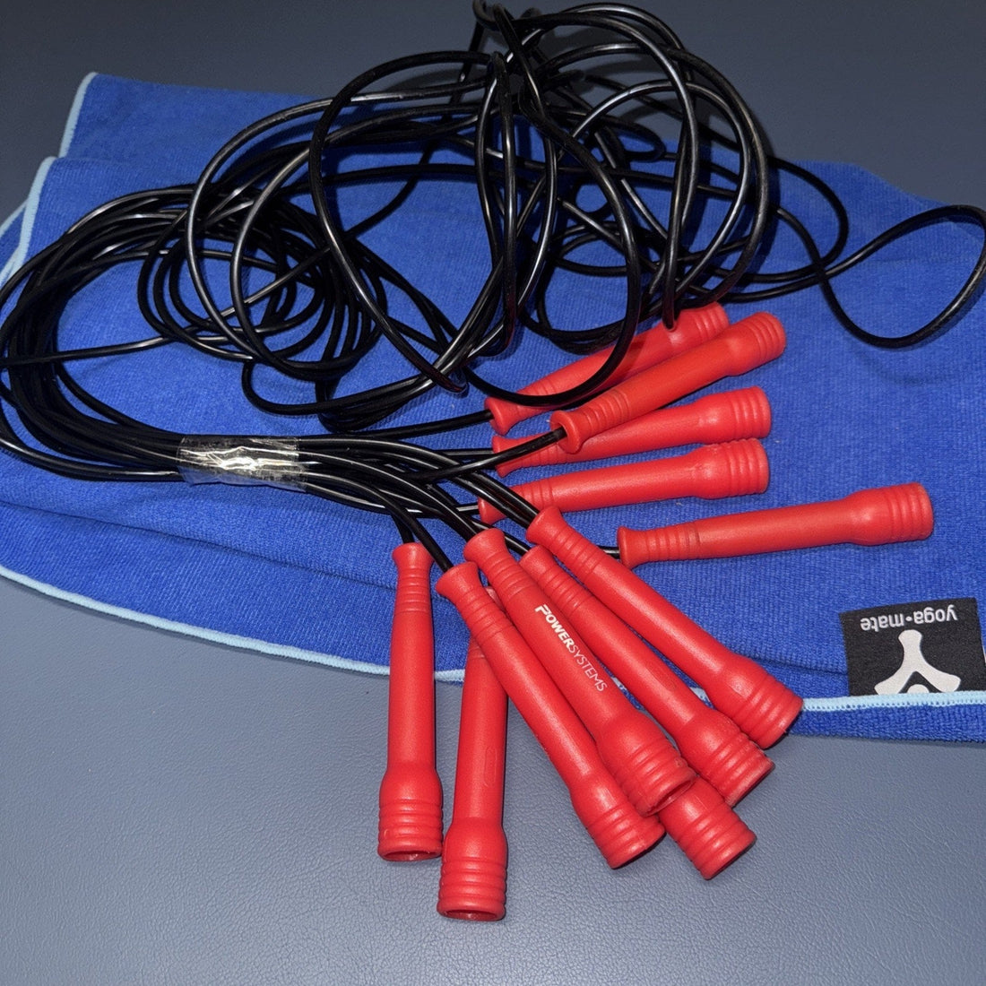 Power Systems Jump Ropes, Red & Black (6-Pack)