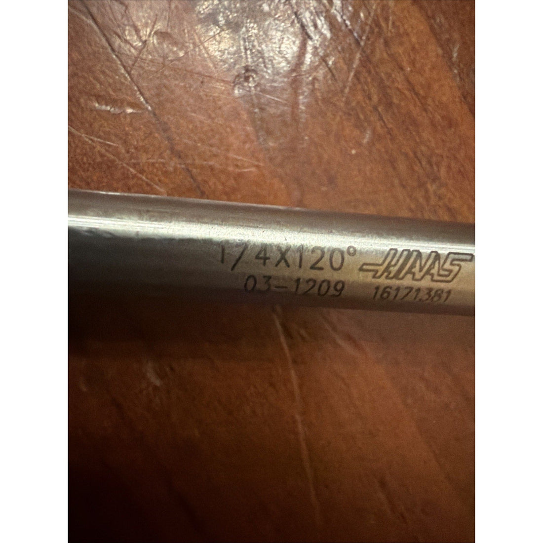 Haas 03-1209 1/4" 120° Carbide Chamfer Mill Spot Drill TiAlN Used