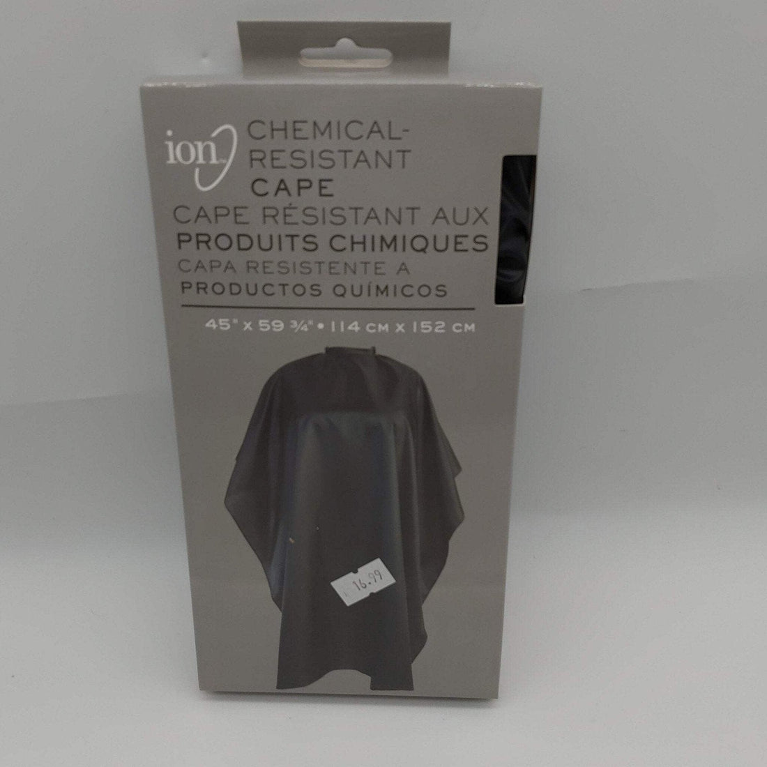 Ion Chemical-Resistant Salon Cape, 45" x 60", Black