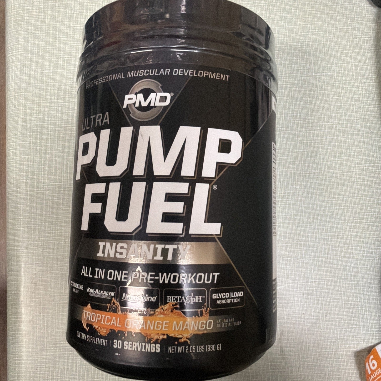 Pump Fuel Ultra Insanity Glyco Load Pre-Workout, Tropical Orange Mango