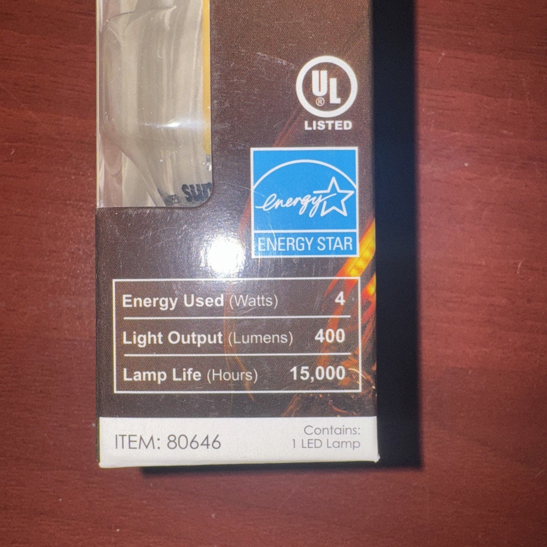 Sunlite LED Filament Chandelier Bulb 4W=40W Torpedo Clear Dim 2700K-#80646
