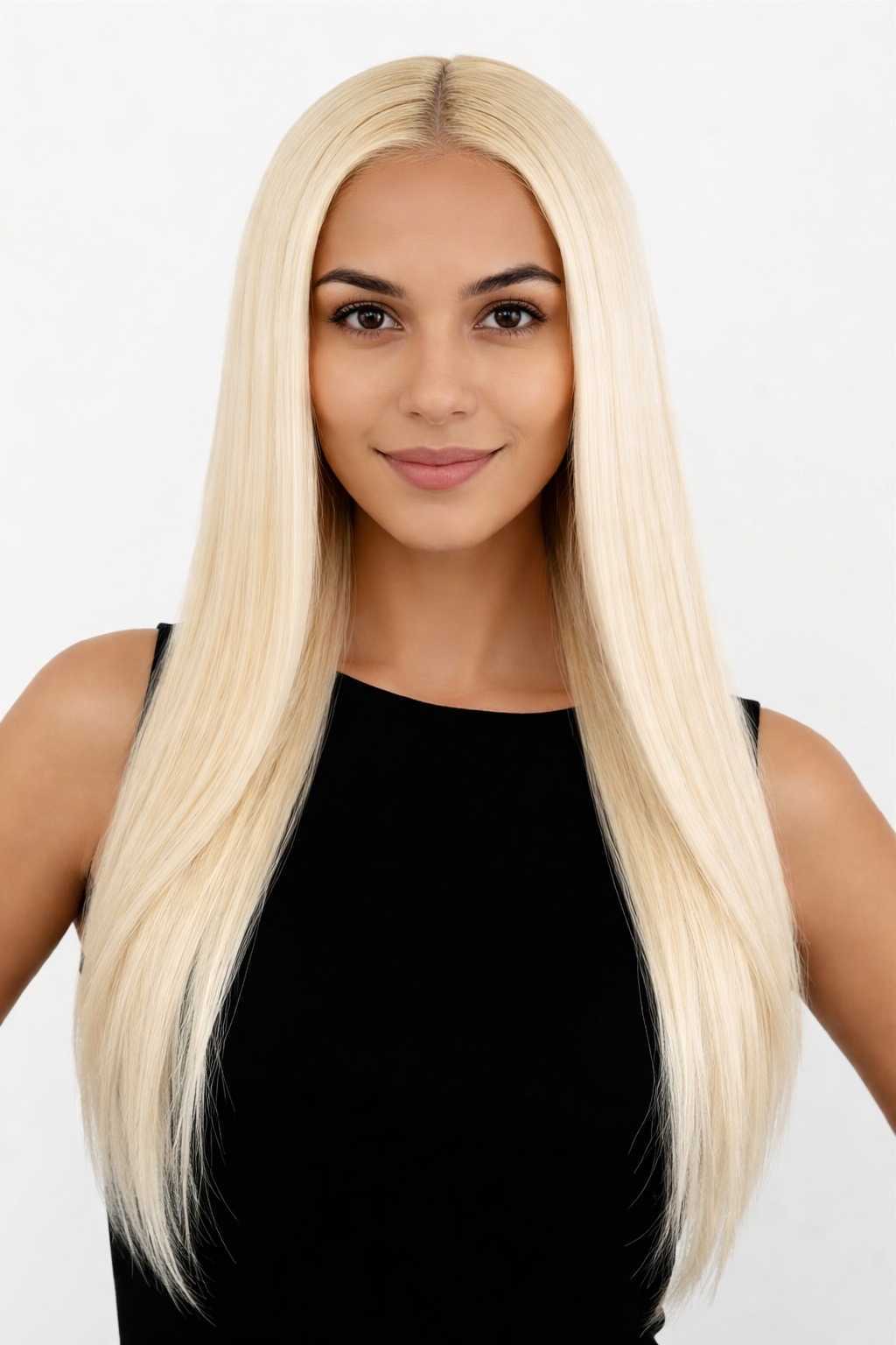 Brazilian Blonde Straight 13x4 Transparent Lace Front 100% Human Hair Wig