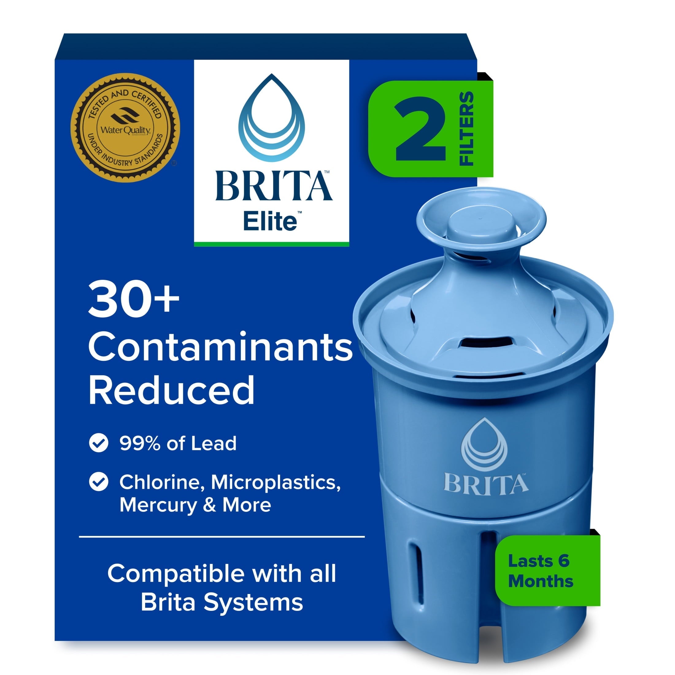 Brita Longlast Replacement Water Filters for Pitchers & Dispensers — 2 Count