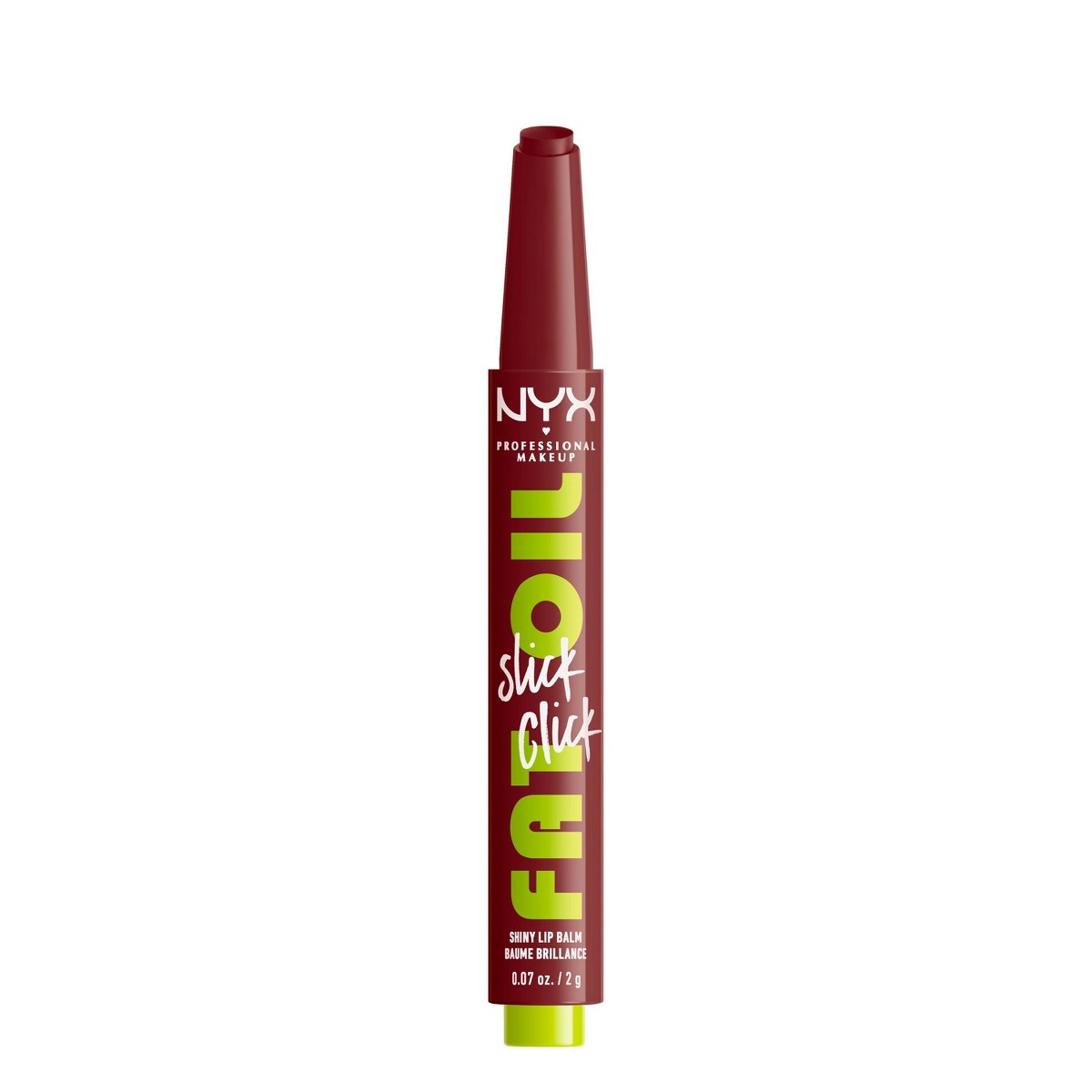 NYX Professional Makeup Fat Oil Slick Click Tinted Lip Balm - In A Mood, 0.07 oz/2g