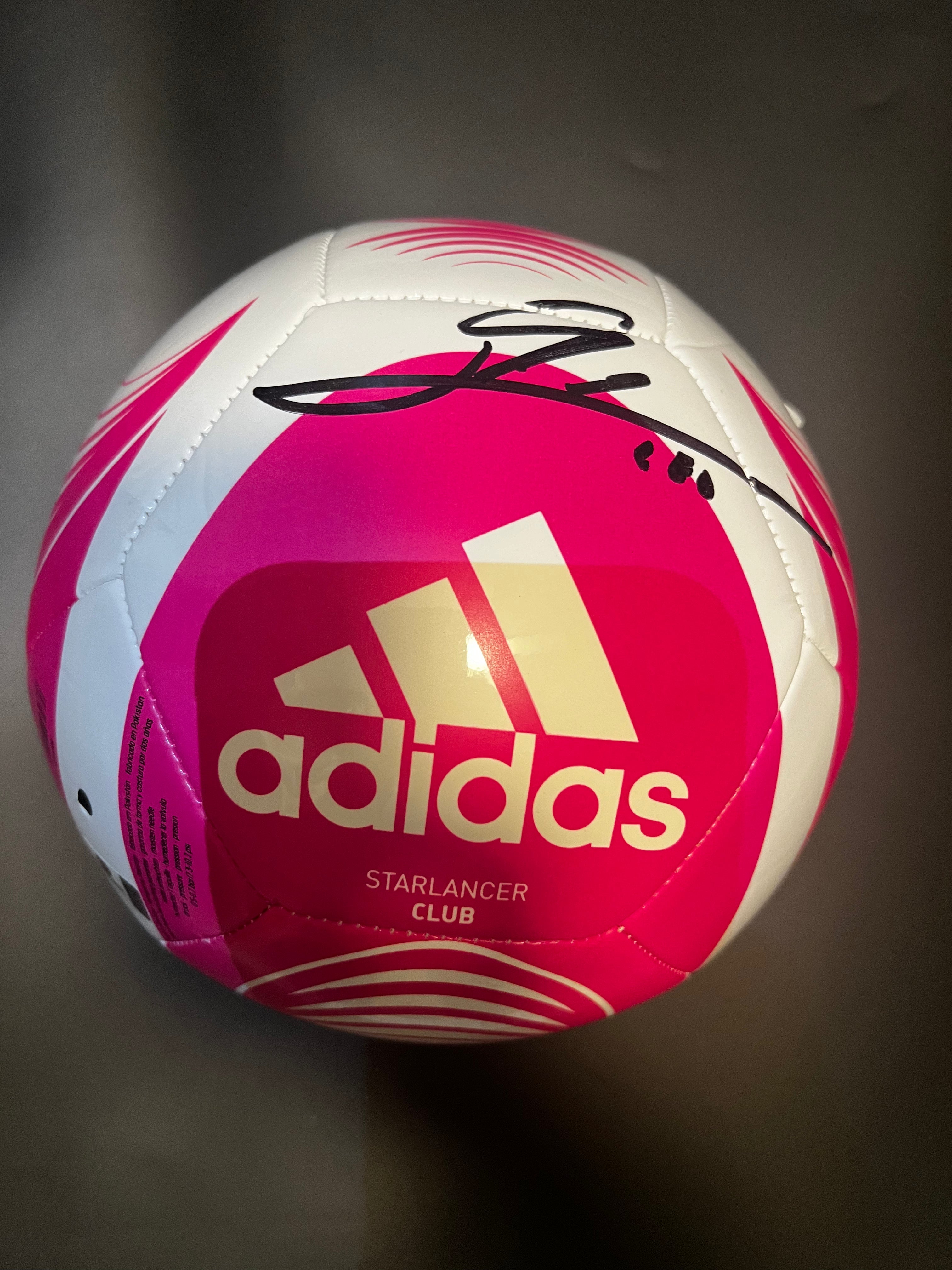 Autographed Leo Messi adidas soccer ball