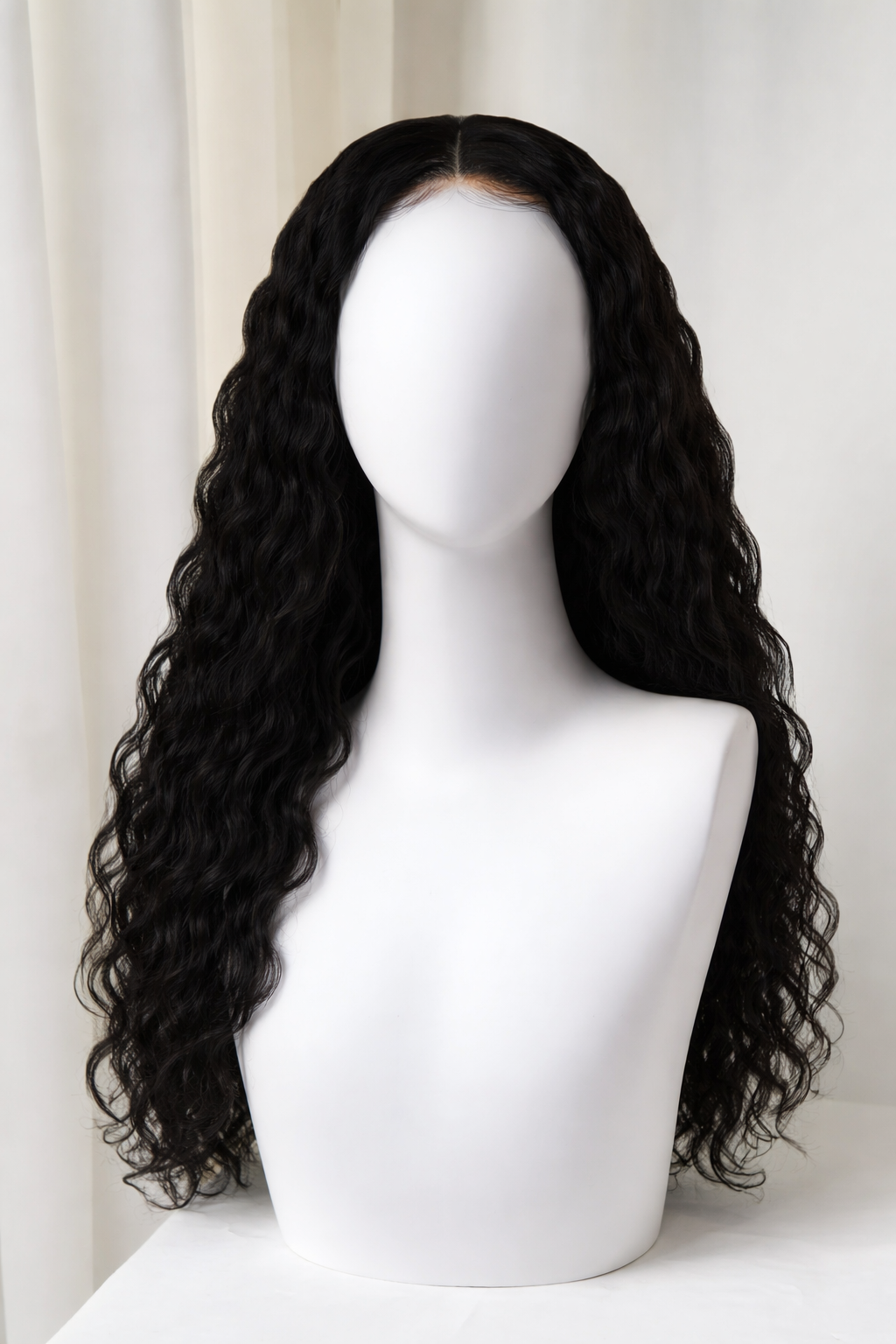 Deep Wave 13x4 Transparent Lace Front Human Hair Wig 18"/ 180%