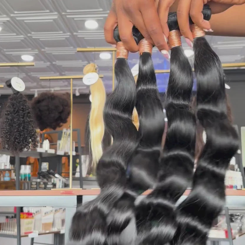 Jet Black Body Wave 100% Human Hair Bundles