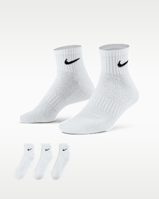Nike 3pk Men’s Everyday Training Dri-Fit Ankle Socks, Size L - White Color