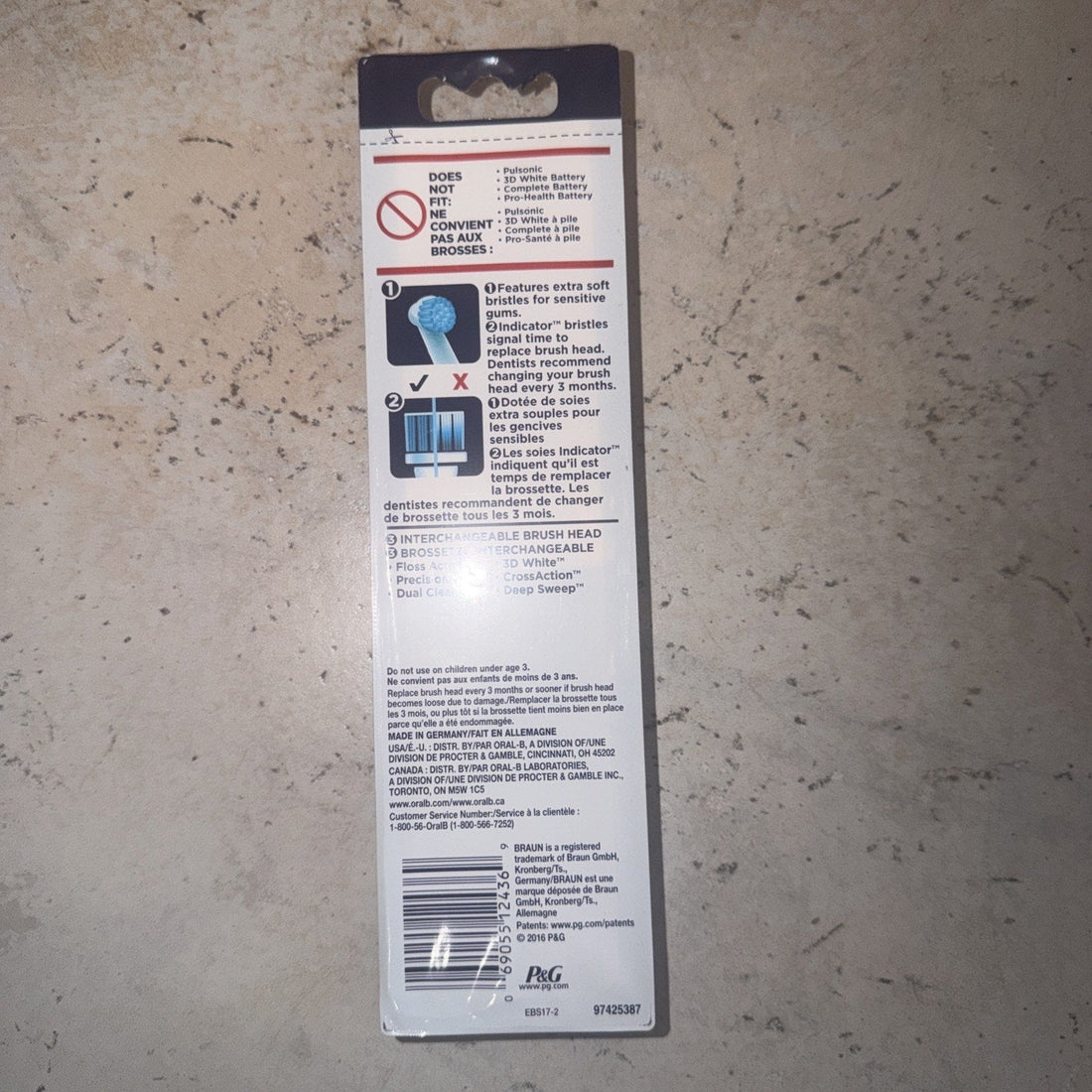 Oral-B Sensitive Gum Care Electric Toothbrush Brush Heads 2 Heads