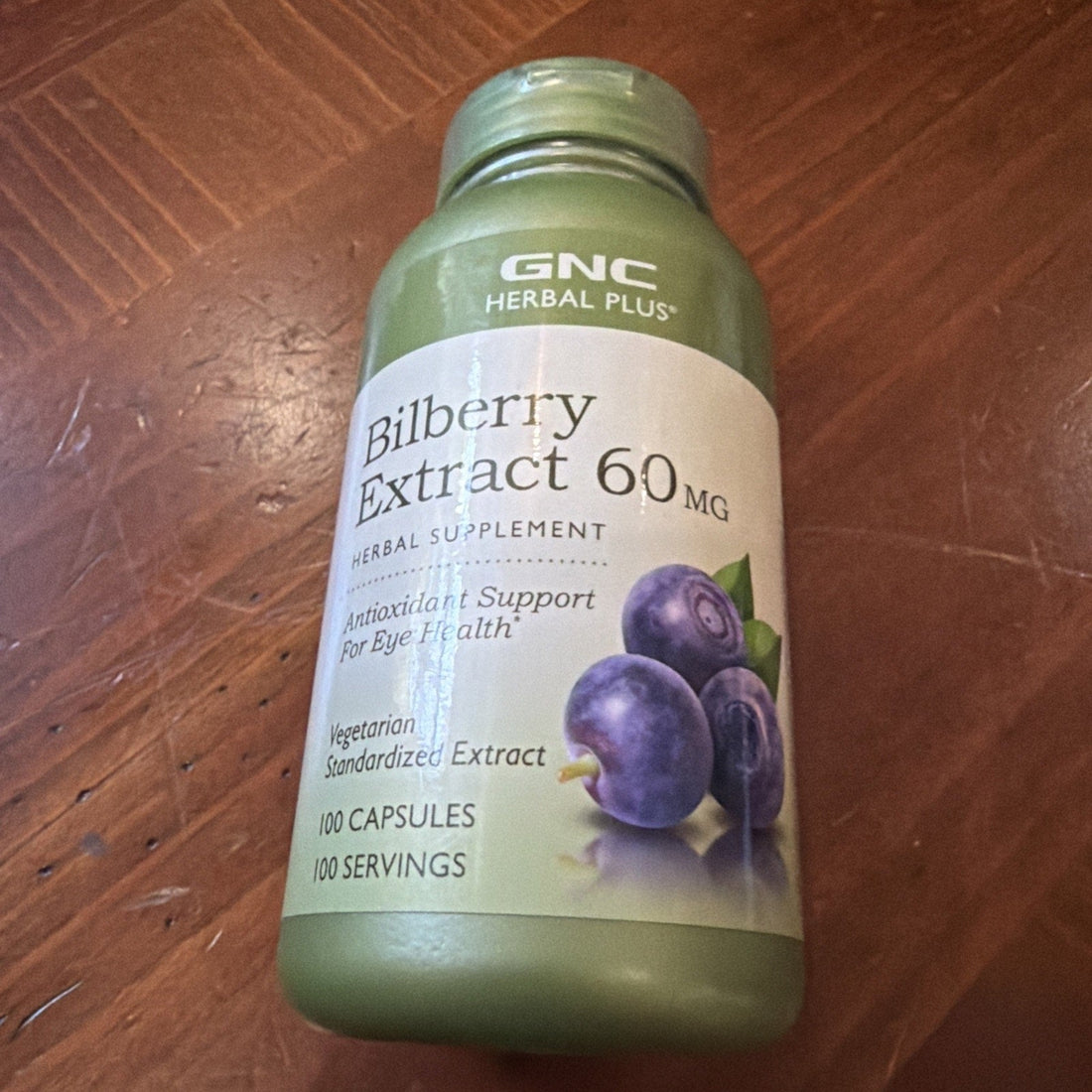 GNC Herbal Plus Bilberry Extract 60mg-Supports Eye Health - 100 Ct.