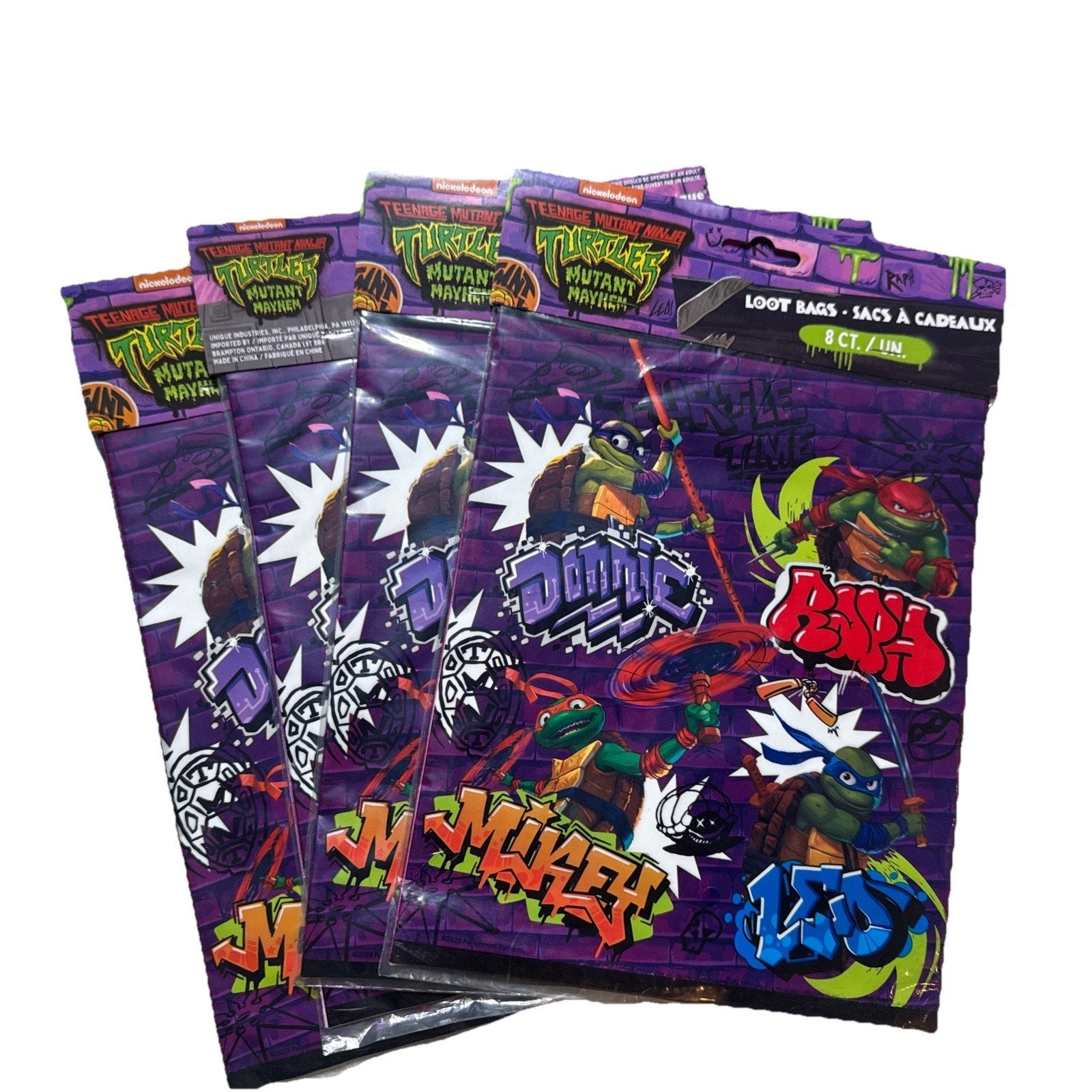 TMNT Party Favors Set – Toys, Bags & Stickers