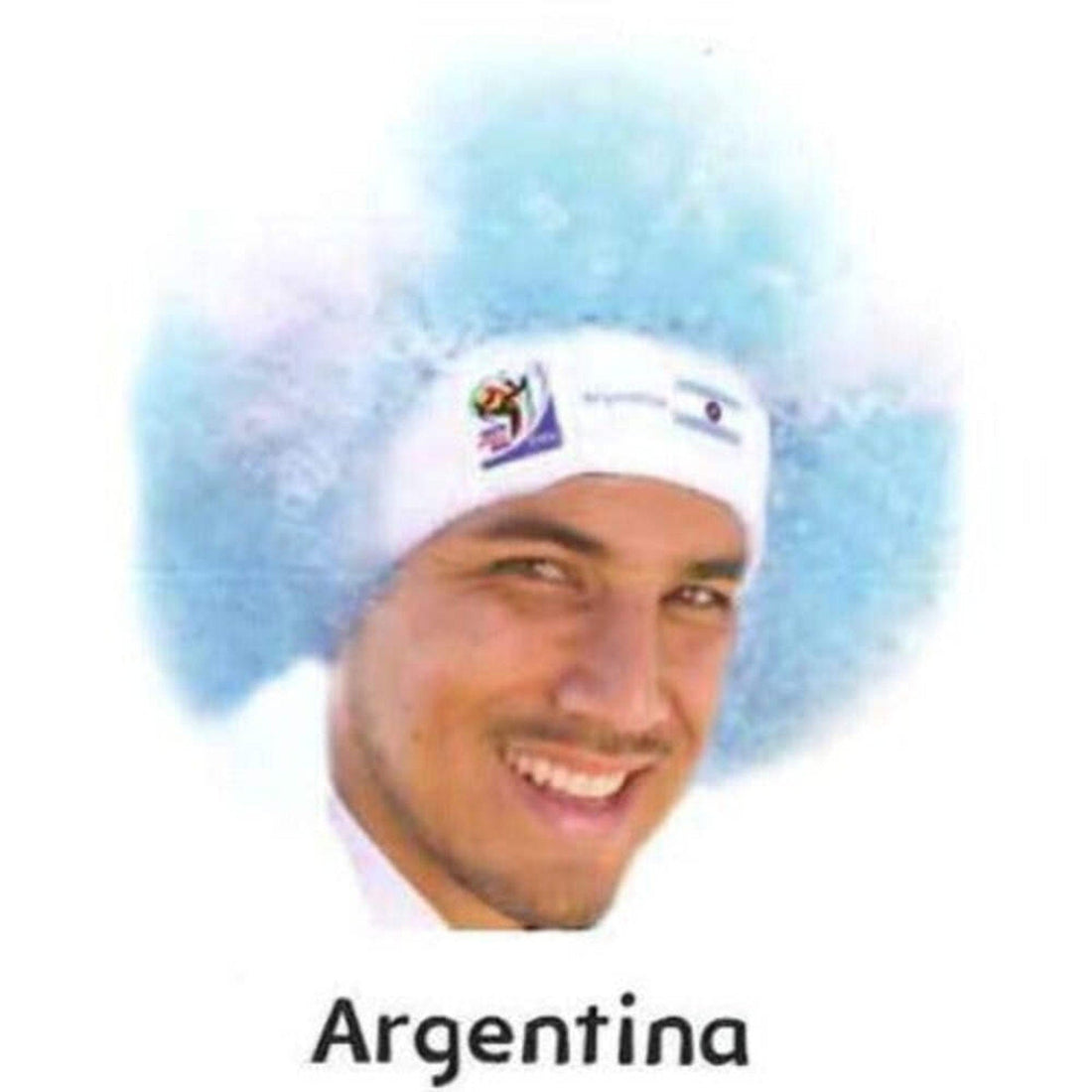 Argentina World Cup Soccer Afro Wig – Official FIFA Licensed Retro Fan Gear