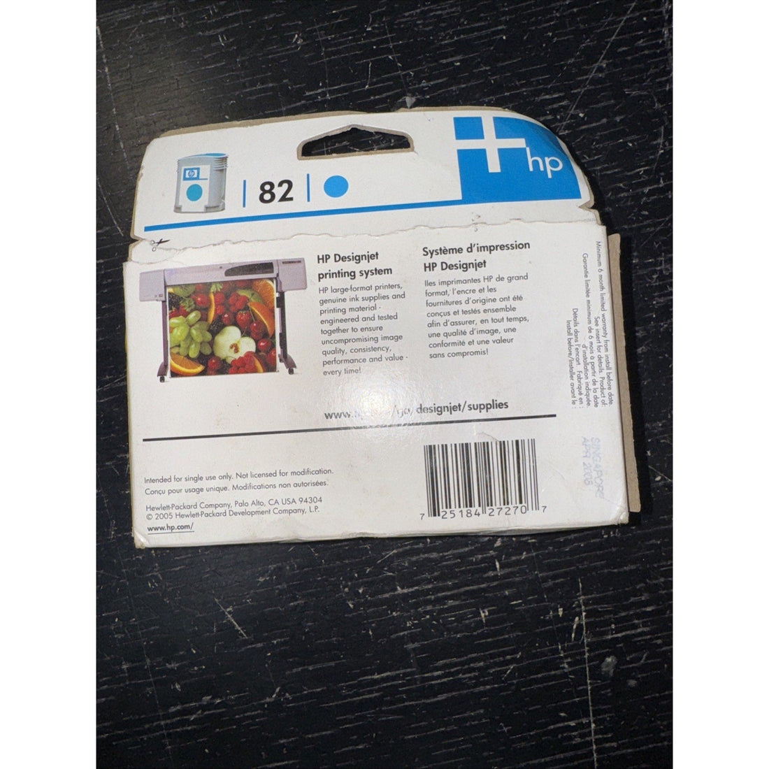 Genuine HP 82 Cyan Ink Cartridge (C4911A), Expired
