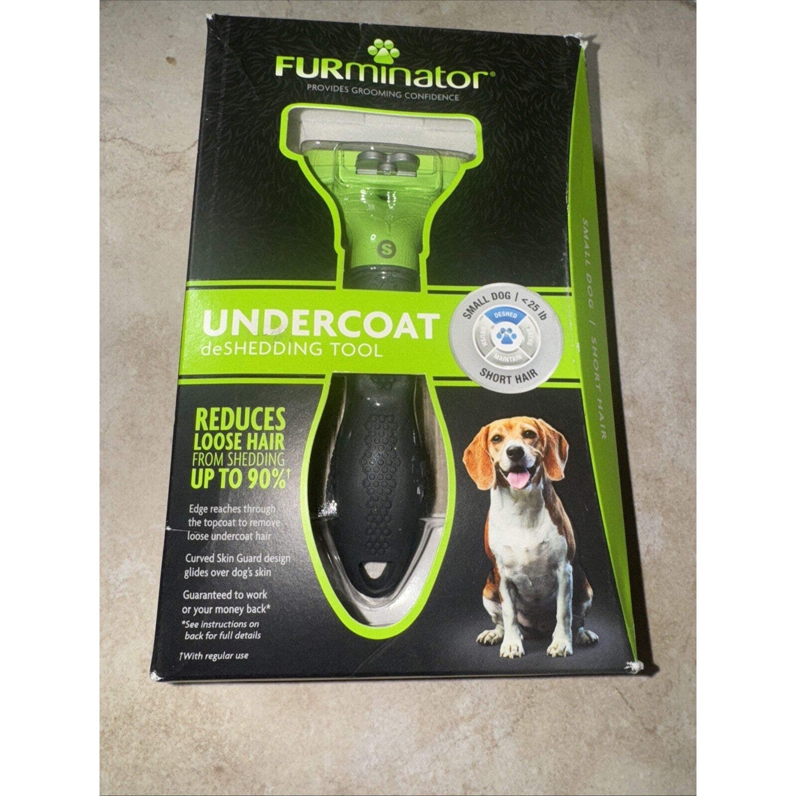 FURminator Deshedding Tool for Small Dogs with Short Hair, Genuine