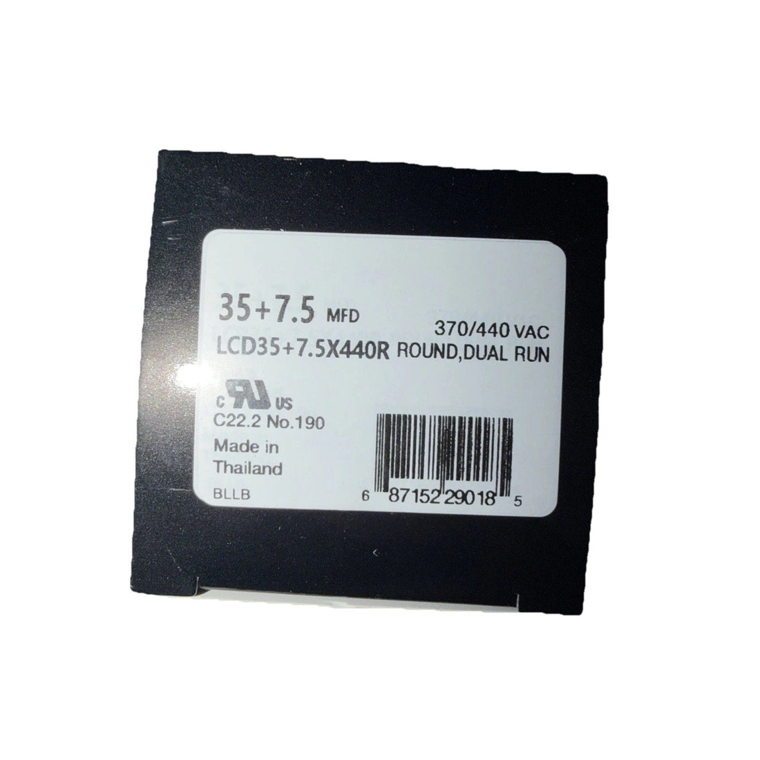 Linebacker LCD35+7.5X440R Dual Run Capacitor 35/7.5 MFD 440V Round