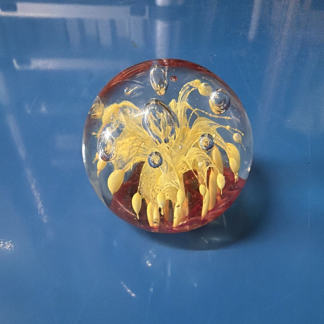 Vintage Art Glass Oval Paperweight