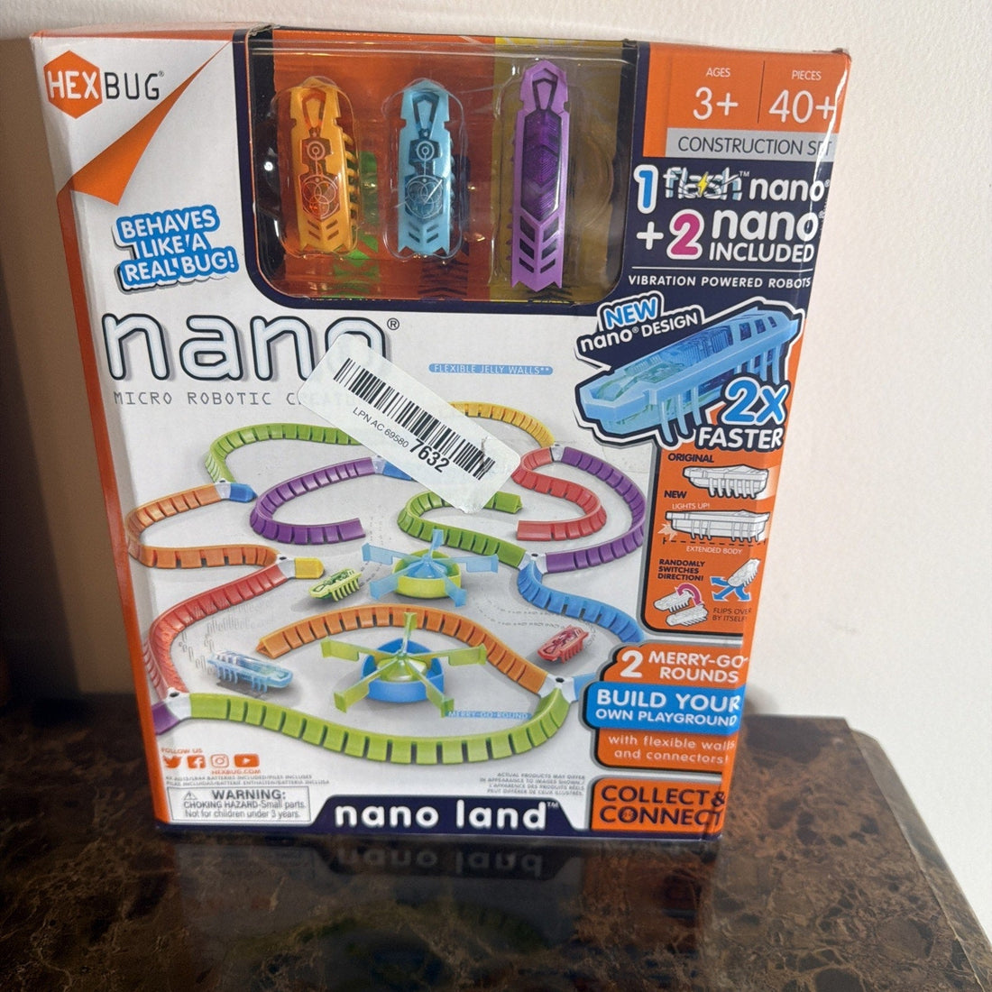 HEXBUG Flash Nano Nano Land Sensory Playset for Kids Build Your Own Playground